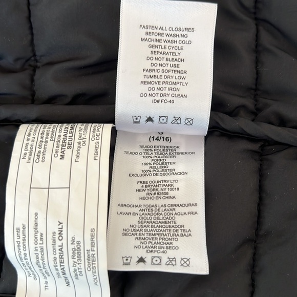 Free Country Boys Full Front Zip Fleece Hybrid Sleeveless Vest - Picture 10 of 12